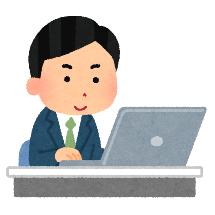 会社で働く人のイラスト（男性）